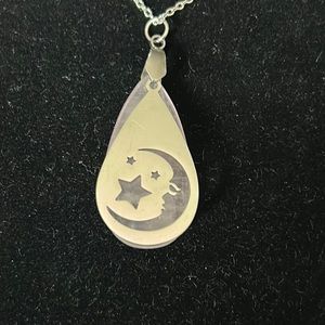 Moon and  Rose Quartz pendant